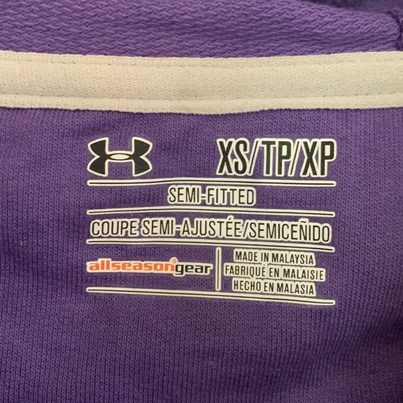 Under Armour STORM PURPLE Semi Fitted‎ zip hoodie size XS, NEW with tags NWT - Picture 5 of 8